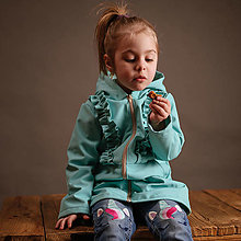 Detské oblečenie - Detská softshell bunda - ASYMETRIC MINT - 14430383_