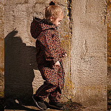 Detské oblečenie - Detský jar/jeseň softshell overal - leo brown - 14430517_