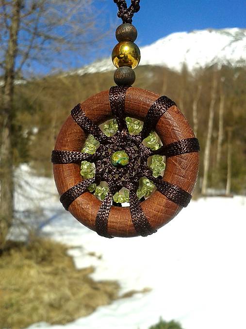 Obrazy - wood Mandala transformácie a mieru - 14431469_