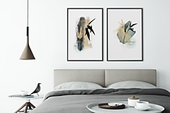 Grafika - Art Print| Bambus a abstraktné tvary| 03 - 14430592_