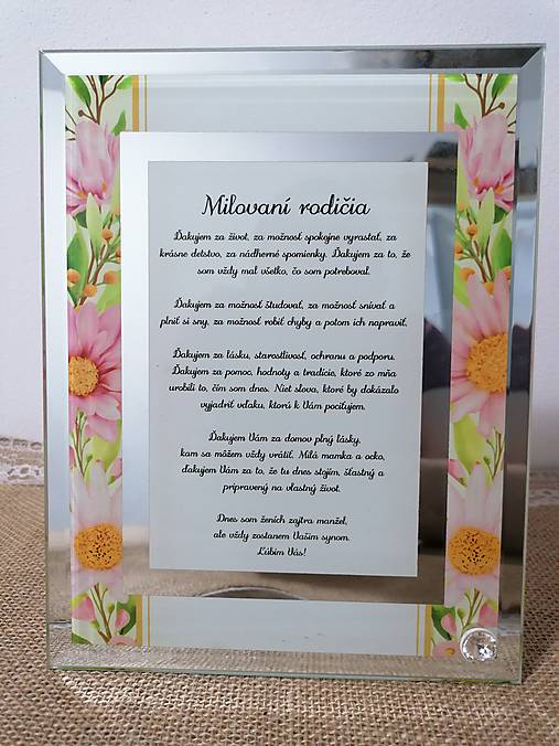 Tabuľky - Poďakovanie rodičom - 14431812_