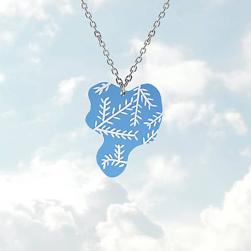 Náhrdelníky - Prívesok machuľa na každé ročné obdobie (zima (námraza)) - 14430600_