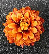 Iný materiál - hlavička kvetu 10cm, oranžová - umelohmotná dekorácia - 14433063_