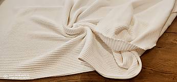 Textil - Pletenina -  cena za 10 centimetrov (Biela) - 14434304_