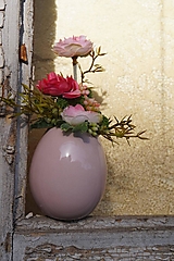 Dekorácie - Aranžmán v ružovom vajíčku - 14435837_