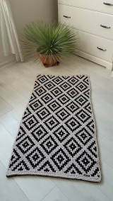 Úžitkový textil - Pletený koberec - 14435447_