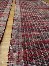 Úžitkový textil - Ručne tkaný koberec, 70 x 400, mix bordó - 14438019_