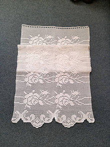 Úžitkový textil - Háčkovaná záclonka - 14436812_
