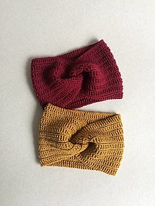 Čiapky, čelenky, klobúky - Vzorované turbanové čelenky / viac farieb (Farba na želanie) - 14438193_