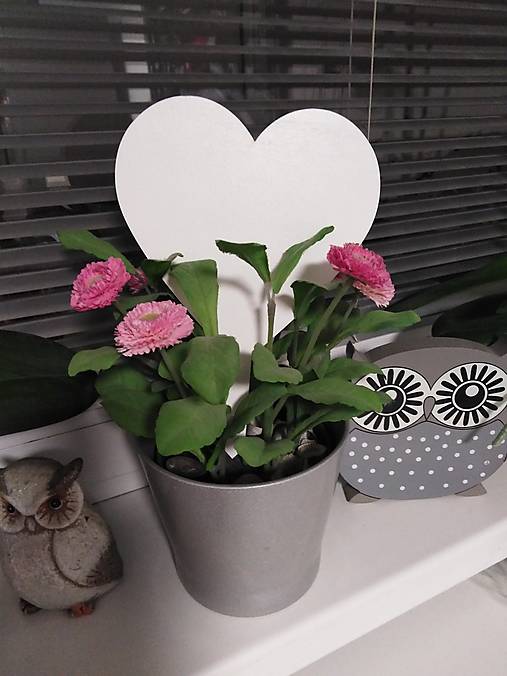 Polotovary - Srdce 16x16cm + zápich - 14438907_