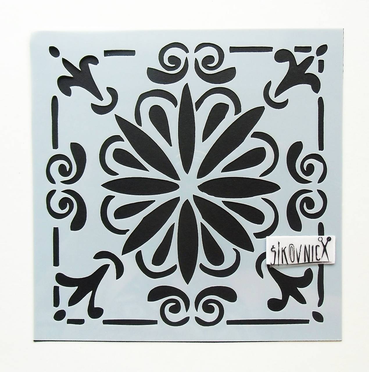 Šablóna - 15x15 cm, mandala (ornament (G))