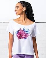 Topy, tričká, tielka - Tričko z organickej bavlny s citátom - 14440746_