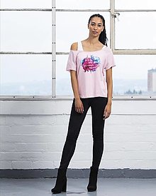 Topy, tričká, tielka - Tričko z organickej bavlny s citátom (Ružová) - 14440749_