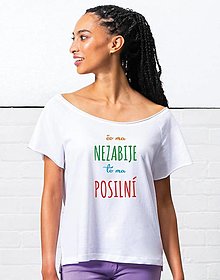 Topy, tričká, tielka - Biele tričko z organickej bavlny s porekadlom (Biela) - 14440922_