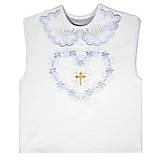 Detské oblečenie - Košieľka na krst - srdce kvety modré - 14441542_