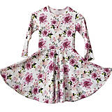 Šaty - Dámske šaty - pink  flowers - 14440496_