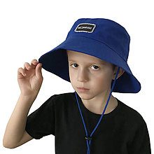 Detské čiapky - Klobúk - bucket hat blue - 14440471_