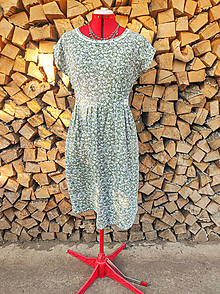 Šaty - Mušelínové letné šaty s prírodným vzorom - 14440246_