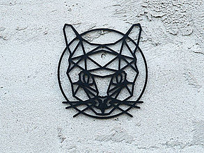 Dekorácie - POLLY - geometrický obraz na stenu - Mačka - 14440236_