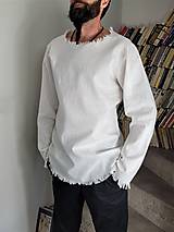 Pánske oblečenie - Ľanová košeľa Trhan, pánska košeľa, farba biela - 14440763_