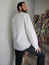 Pánske oblečenie - Ľanová košeľa Trhan, pánska košeľa, farba biela - 14440765_