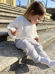 Detské oblečenie - mušelínové pudláče Lipa - 14440290_