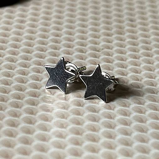 Star AG925 RH Stud Earrings / Náušnice Hviezdy AG925 ródiované