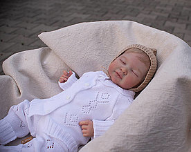 Detské oblečenie - Sveter pre bábätko, "Sofia Queen", OEKO-TEX®, biely - 14442784_