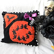 Úžitkový textil - Halloweensky vankúšik /dekorácia/ - 14443252_