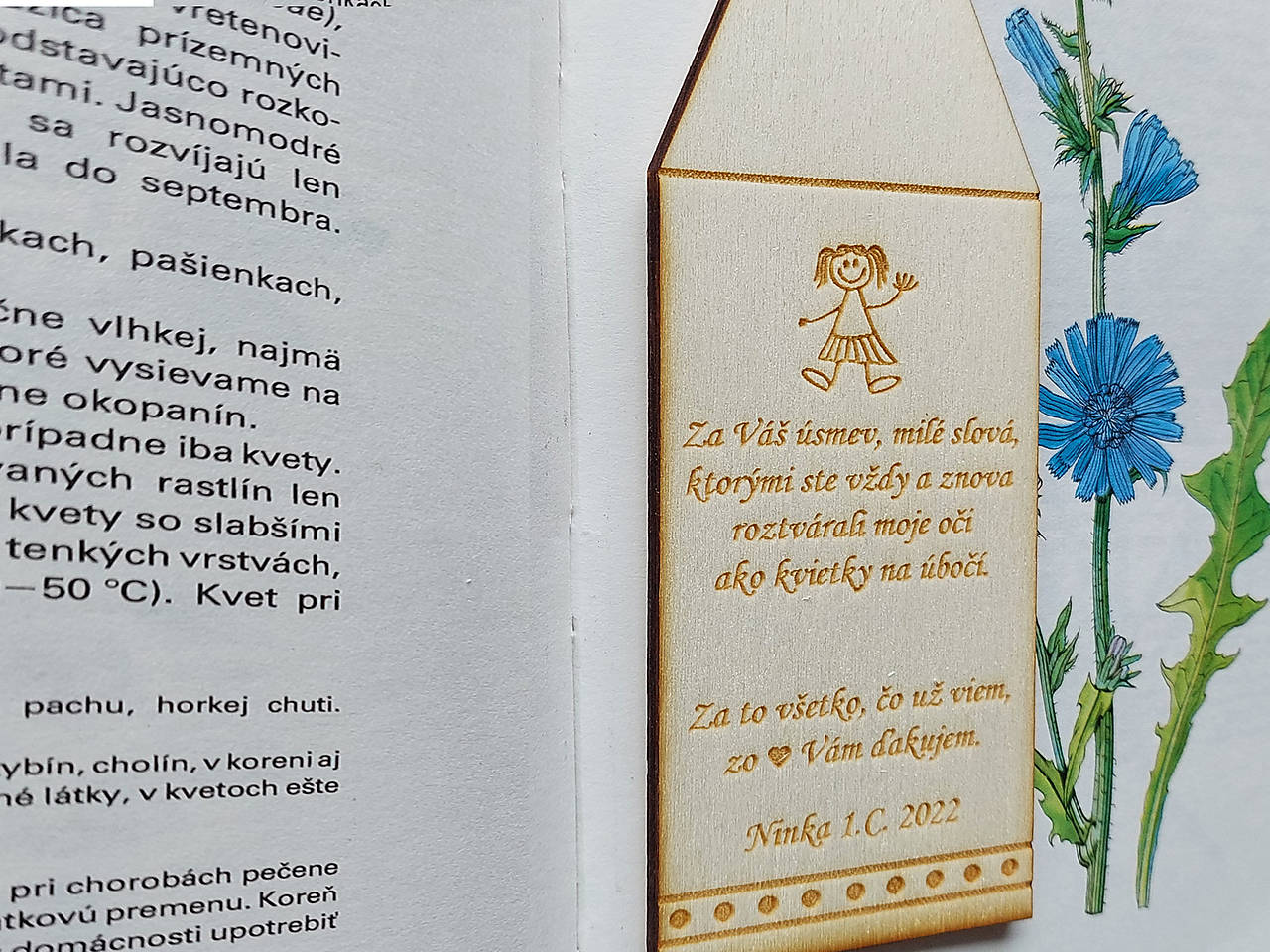 Darček pre pani učiteľku záložka do knihy cena za kus