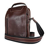Pánske tašky - Luxusná kožená etuja z hovädzej kože, hladká lesklá koža, hnedá farba - 14443413_