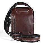 Pánske tašky - Luxusná kožená etuja z hovädzej kože, hladká lesklá koža, hnedá farba - 14443414_