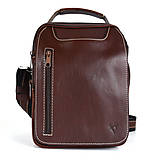 Pánske tašky - Luxusná kožená etuja z hovädzej kože, hladká lesklá koža, hnedá farba - 14443415_