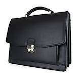 Pánske tašky - Pracovná kožená aktovka z vrúbkovanej čiernej kože - 14443882_
