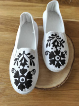 Ponožky, pančuchy, obuv - Folk plátenky - 14443311_