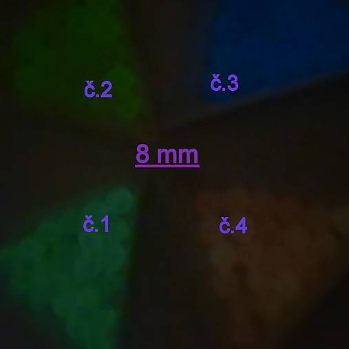 Neónové akrylové korálky 8mm