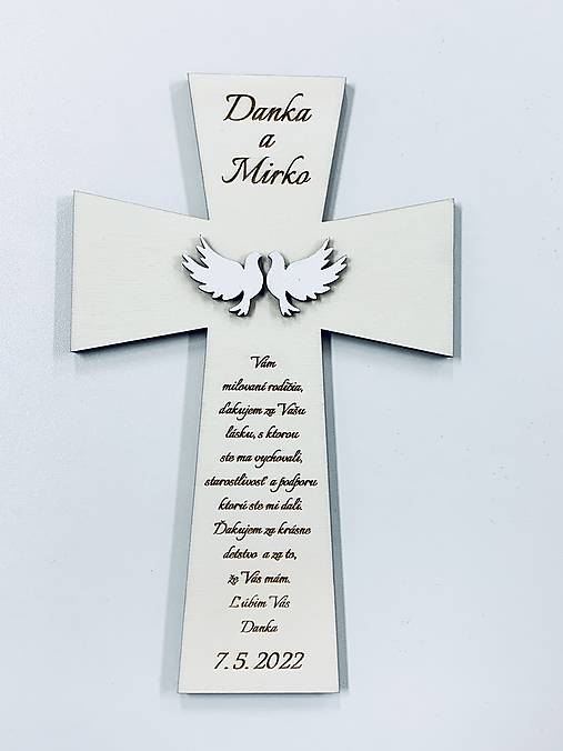 Tabuľky - Poďakovanie rodičom Krížik - 14448107_