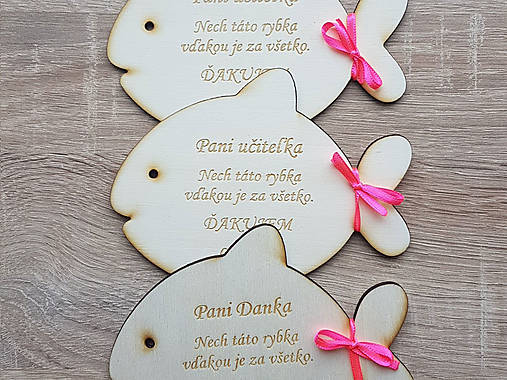 Magnetka rybka poďakovanie pani učiteľke 14cm