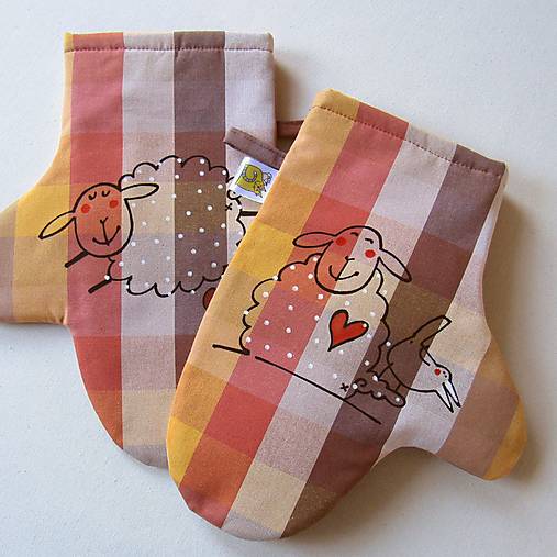 Úžitkový textil - VESELÉ OVEČKY - chňapky - 14445908_