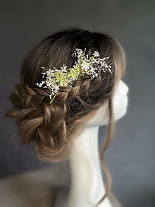 Ozdoby do vlasov - Kvetinový hrebienok "nežnosti" - 14448468_