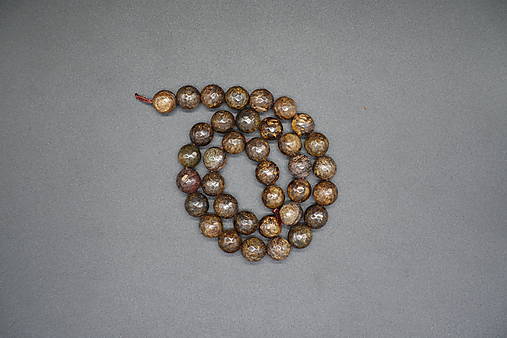 Minerály - Bronzit fazetovaný 4-6-8-10-12 (36ks (10mm)) - 14448485_