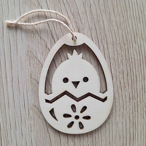 Dekorácie - Veľkonočné kuriatko Vajíčko - 14447172_