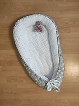 Detský textil - Hniezdo pre bábätko z bavlny a minky - 14446914_