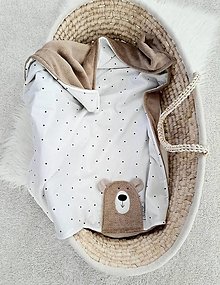 Detský textil - Letná deka SIMPLE so svetlohnedým mackom 70x90cm - 14450136_