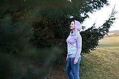 Mikiny - Dámska mikina s kapucňou Lilac Sky - 14450907_