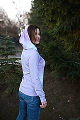 Mikiny - Dámska mikina s kapucňou Lilac Sky - 14450913_