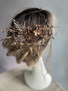 Ozdoby do vlasov - Kvetinový hrebienok "polnočný bozk" - 14450843_