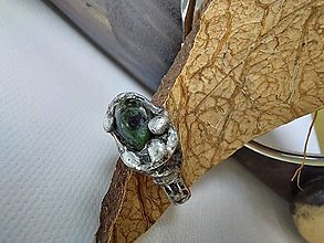 Prstene - Prsteň so zeleným Chryzomprazom(smaragd) - 14451032_