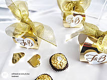 Darčeky pre svadobčanov - Svadobné krabičky Goldie - 14450737_