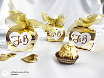 Darčeky pre svadobčanov - Svadobné krabičky Goldie - 14450746_